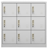 35.4x17.7x36.4 Locker Cabinet in Light Gray Steel
